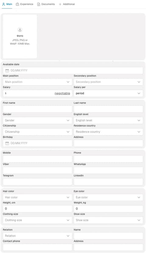 Word or online CV
